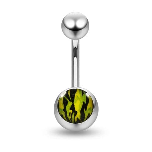 Printed Surgical Steel Belly  Ring - Monster Piercing