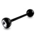 Black-line BioFlex Jewelled Straight Barbell - Monster Piercing