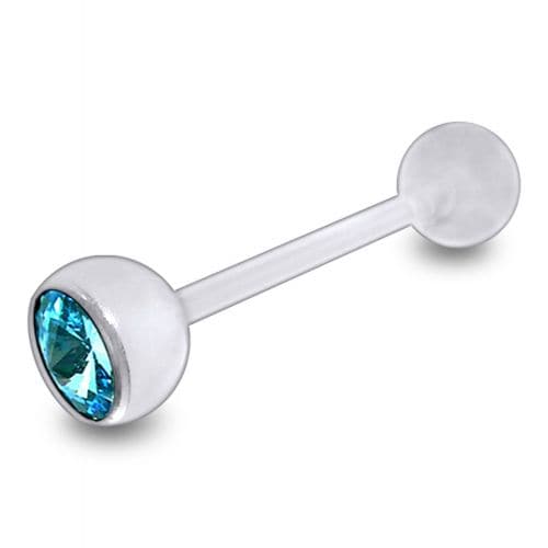 BioFlex Jewelled Straight Barbell - Monster Piercing