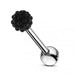 Yin Yang Multi Crystal Stone Ball Surgical Steel Tongue Barbell - Monster Piercing