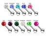 Epoxy Crystal Stone Ball Tongue Barbell - Monster Piercing