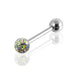 Epoxy Crystal Stone Ball Tongue Barbell - Monster Piercing