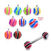 Steel Tongue Barbell with Multi-coloured UV Balls (Pack of 10) - Monster Piercing