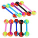 Multi-Coloured Bar with Multi Coloured Basket Ball  UV Ball (Pack of 10) - Monster Piercing