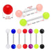 Steel Tongue Barbell Plained UV Balls (Pack of 10) - Monster Piercing