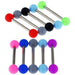 Steel Tongue Barbell Simple UV Balls (Pack of 10) - Monster Piercing