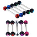 Steel Tongue Barbell Star Print UV Balls (Pack of 10) - Monster Piercing