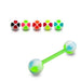 Multi-Coloured UV Bar with Hearts UV Ball (Pack of 10) - Monster Piercing