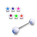 Steel Tongue Barbell Star Printed UV Balls (Pack of 10) - Monster Piercing