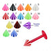 Red UV Labret with Circus Tent UV Cone (Pack of 10) - Monster Piercing