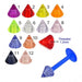 Blue UV Labret with Glitter UV Cone (Pack of 10) - Monster Piercing