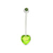 BioFlex Base Heart Jewelled Navel Ring - Monster Piercing