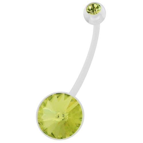 Bio-Flex Gemstone Jewelled Belly Ring - Monster Piercing