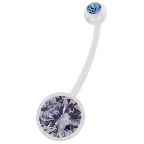 Bio-Flex Gemstone Jewelled Belly Ring - Monster Piercing