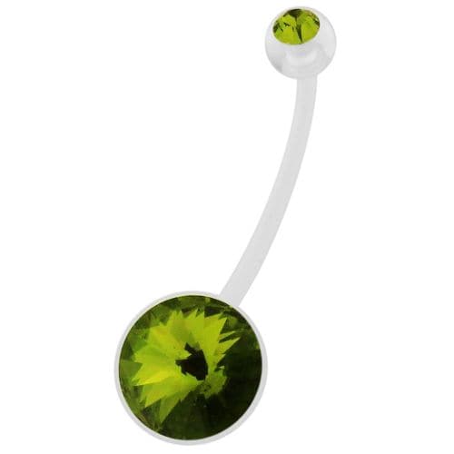 Bio-Flex Gemstone Jewelled Belly Ring - Monster Piercing