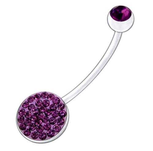 BioFlex Crystal Belly Ring - Monster Piercing