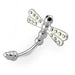 Dragonfly Jewelled Wings Spinal Ring - Monster Piercing