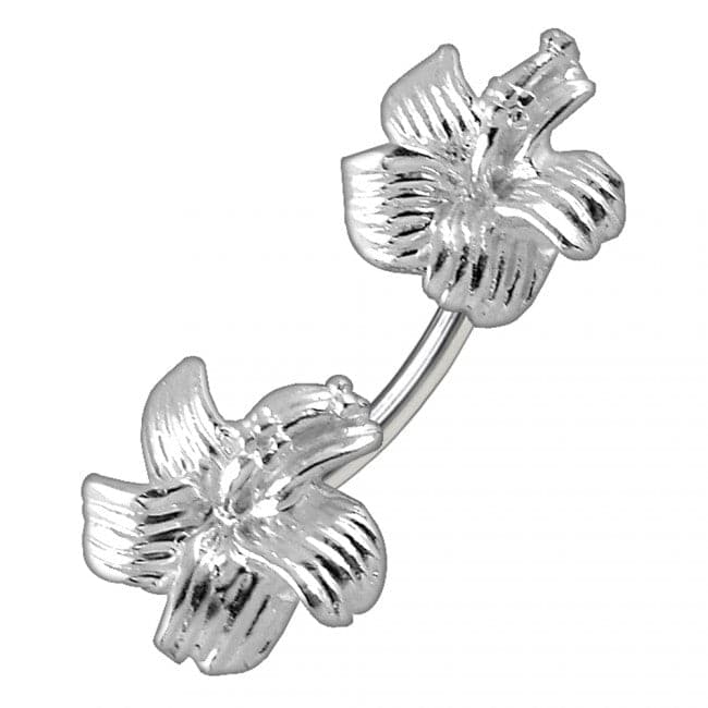 Hibiscus Flower Pair Spinal Ring - Monster Piercing