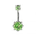 Round Jewelled Spinal Belly Ring - Monster Piercing