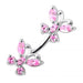 Jewelled Butterflies Spinal Belly Ring - Monster Piercing