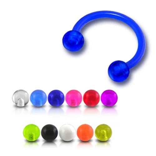 UV Circular Barbell with UV Balls (Pack of 10) - Monster Piercing