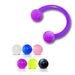 Purple Acrylic UV Circular Barbell with UV Balls (Pack of 10) - Monster Piercing