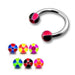 CBB Rings with Black And Red Mix Color UV Balls Body Jewelry (Pack of 10) - Monster Piercing