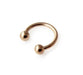 Rose Gold PVD Over 316L Surgical Steel Horseshoe - Monster Piercing