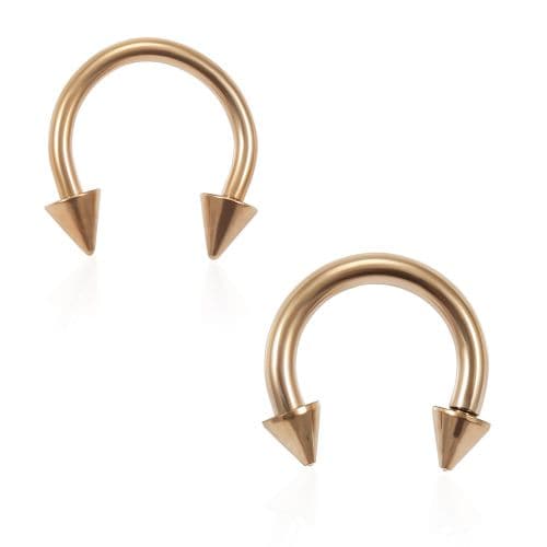 Rose Gold PVD Horseshoe Cone End - Monster Piercing