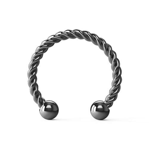 Flexible Surgical Steel Twisted Circular Barbell - Monster Piercing