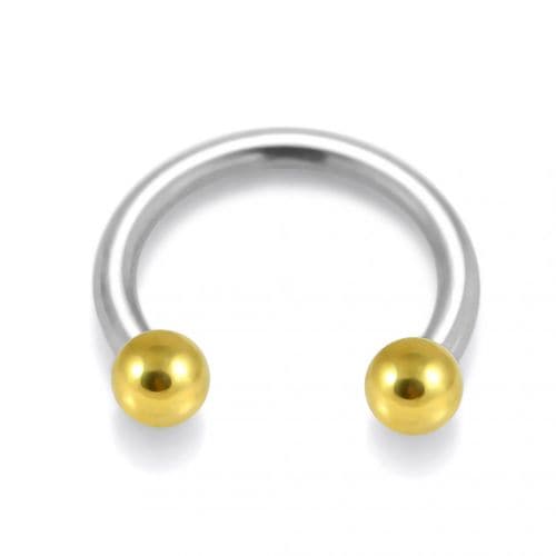 Surgical Steel Circular Barbell with Anodised Ball - Monster Piercing