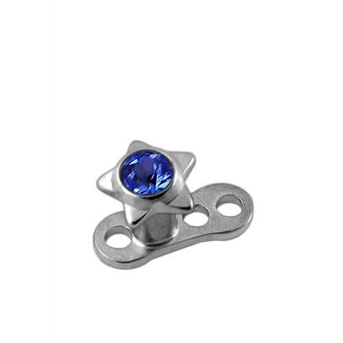 Jewelled Star Top Dermal Anchor - Monster Piercing