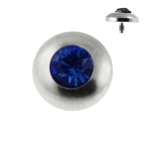 Bezel Set Jeweled Dermal Anchor Tops - Monster Piercing