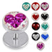 Crystal Heart Epoxy Stud Earring - Monster Piercing