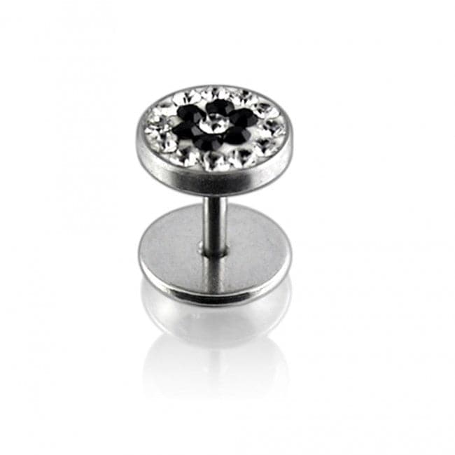 Jewelled Crystal Fake Ear Plug - Monster Piercing