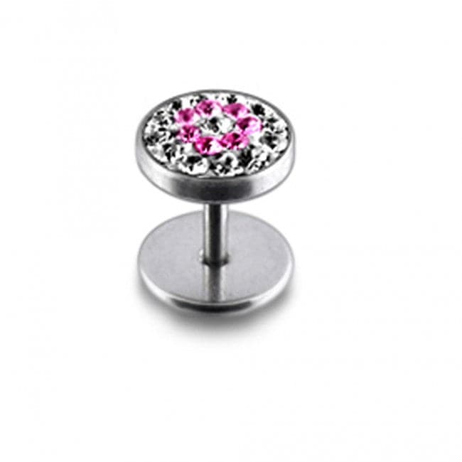 Jewelled Crystal Fake Ear Plug - Monster Piercing