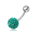 Crystal Stone Belly Ring Body Jewelry - Monster Piercing