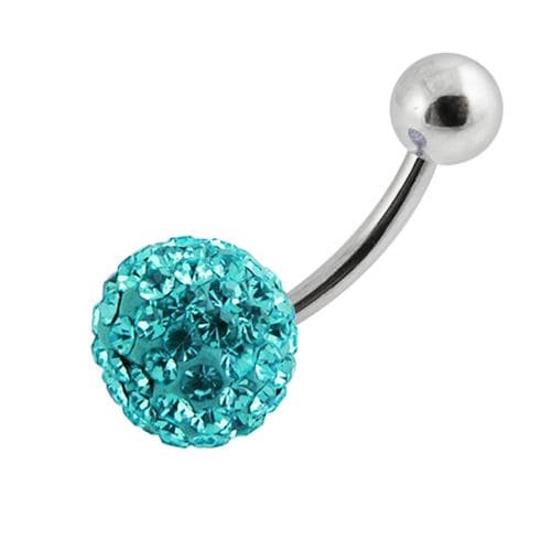 Crystal Stone Belly Ring Body Jewelry - Monster Piercing