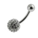 Crystal Stone Belly Ring Body Jewelry - Monster Piercing