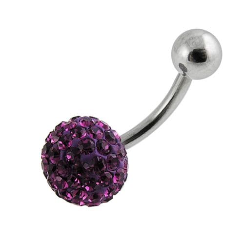 Crystal Stone Belly Ring Body Jewelry - Monster Piercing