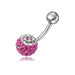 Yin & Yang Crystal Stone Belly Ring - Monster Piercing