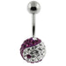 Yin & Yang Crystal Stone Belly Ring - Monster Piercing