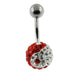 Yin & Yang Crystal Stone Belly Ring - Monster Piercing