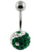 Yin & Yang Crystal Stone Belly Ring - Monster Piercing