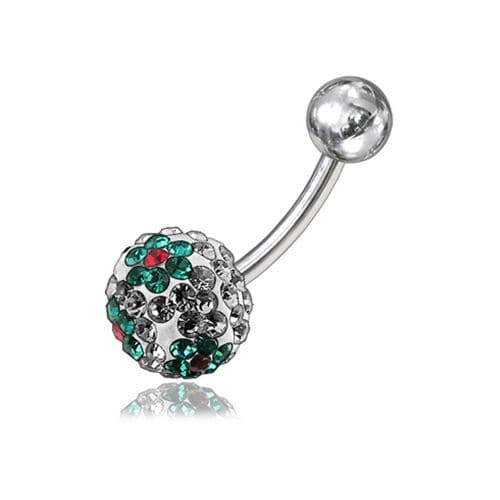 Crystal Flower Belly Ring - Monster Piercing