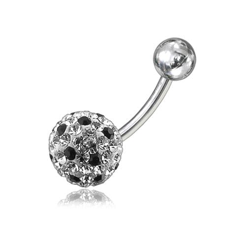 Polka Dot Crystal Stone Belly Ring - Monster Piercing