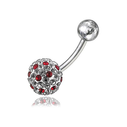 Polka Dot Crystal Stone Belly Ring - Monster Piercing