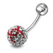 CC Crystal Stone Belly Ring - Monster Piercing