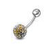 CC Crystal Stone Belly Ring - Monster Piercing