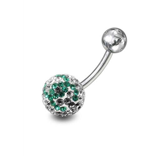 CC Crystal Stone Belly Ring - Monster Piercing